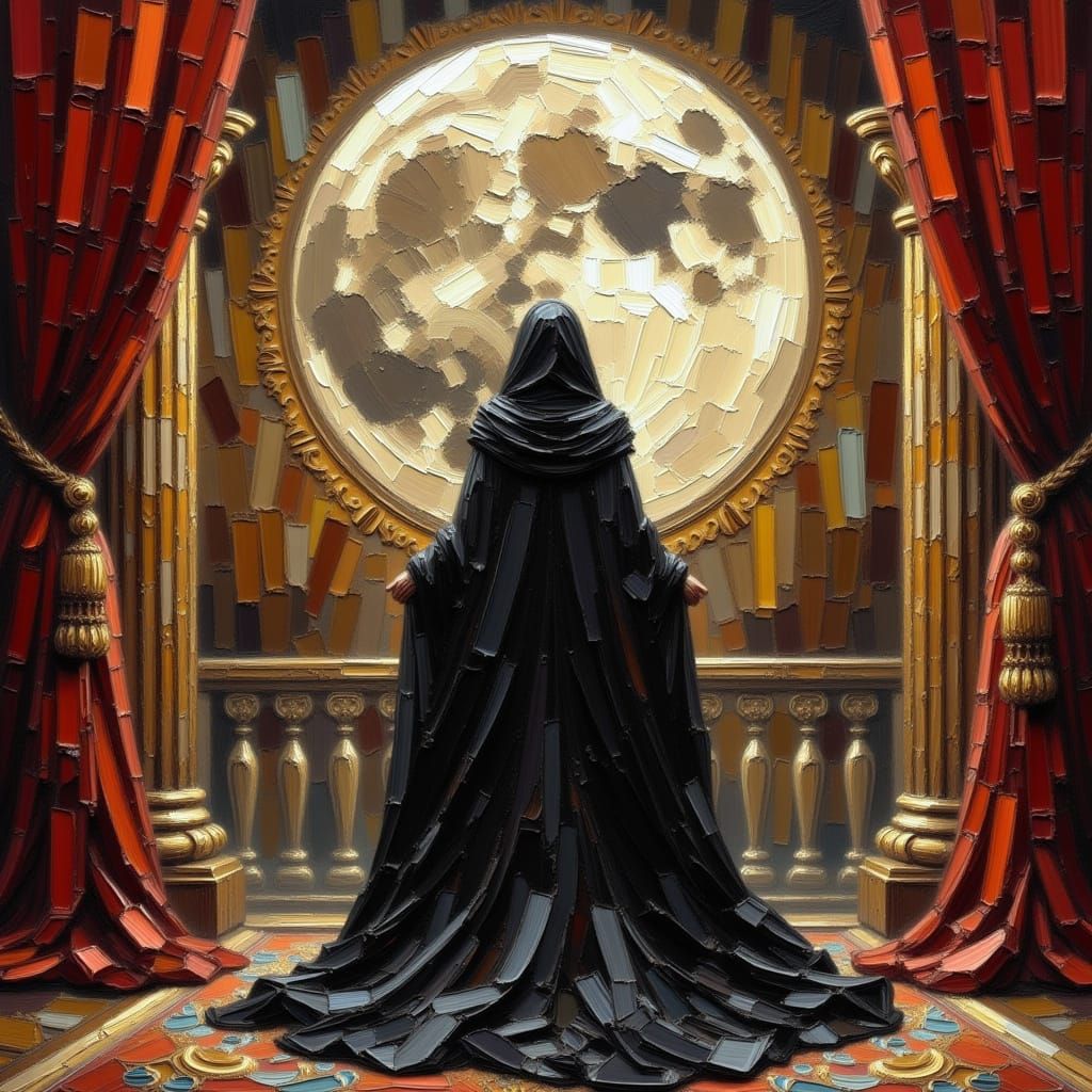 Phantom of the Opera in Impasto Oil Painting