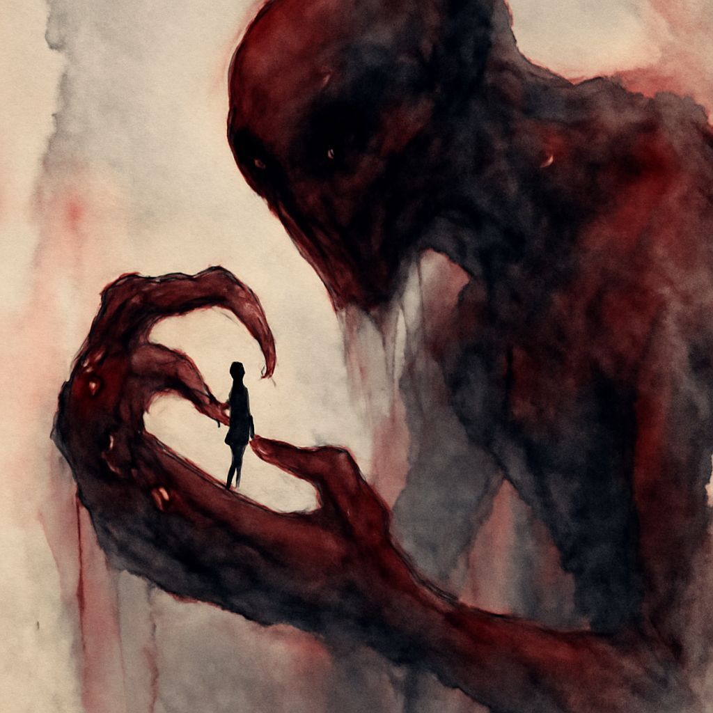 Colossal Alien Grips Explorer: Watercolour Illustration