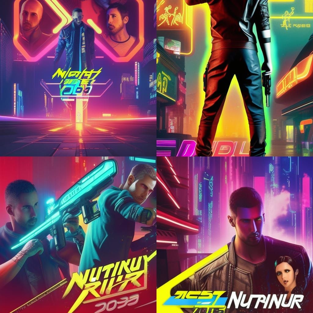 Cyberpunk 2099 Neon Cityscape in Blade Runner Style