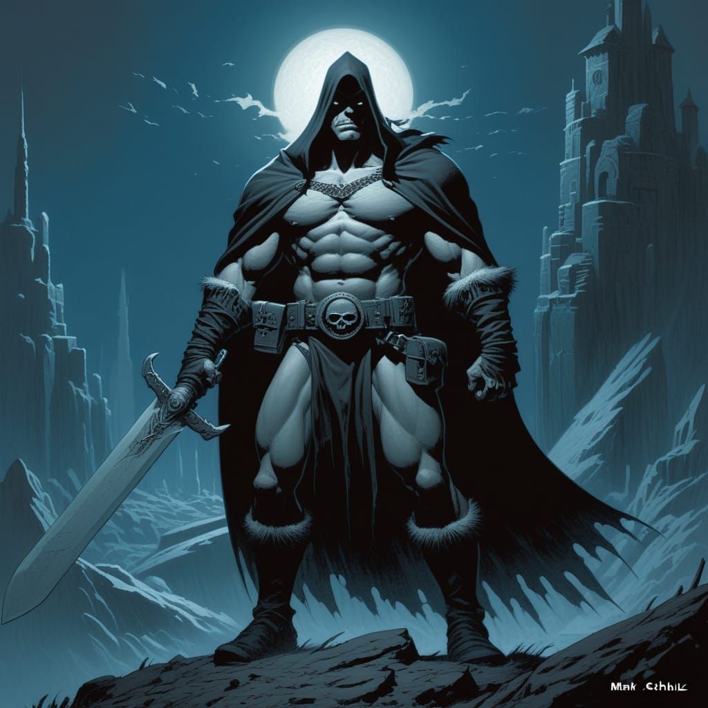 Grimdark Illustration in a Dark Style