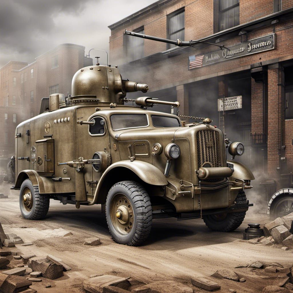 Industrial Age American Armored Car: Detailed View