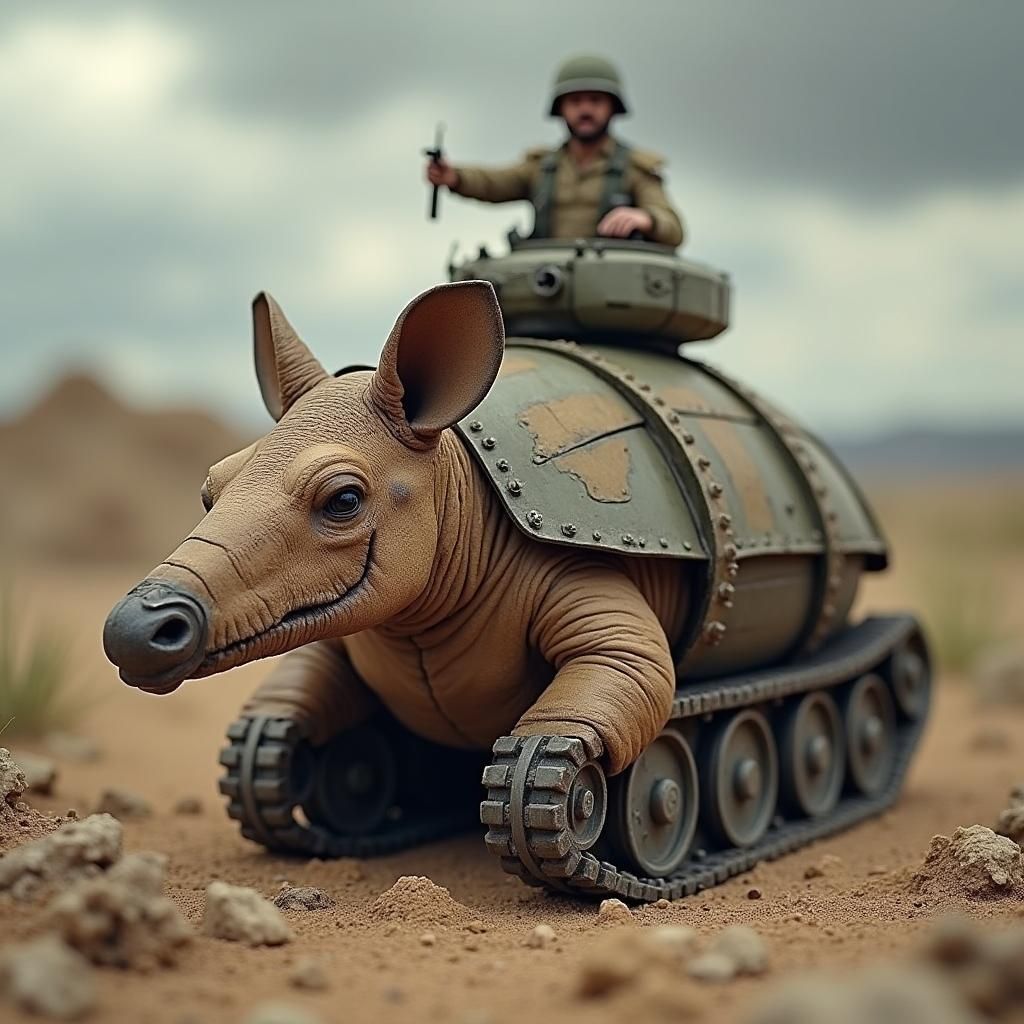 Armored Armadillo Tank on Rugged Terrain