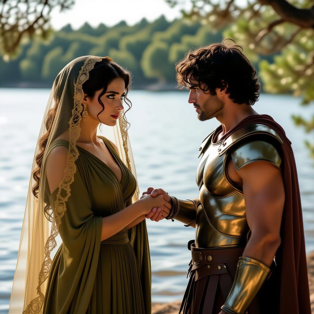 Penelope's Escape from Thersites: Cinematic Still