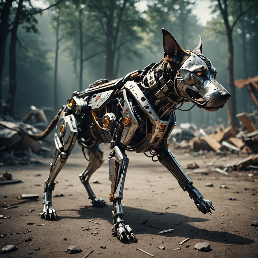 Cinematic Cyborg Dog: Film Still