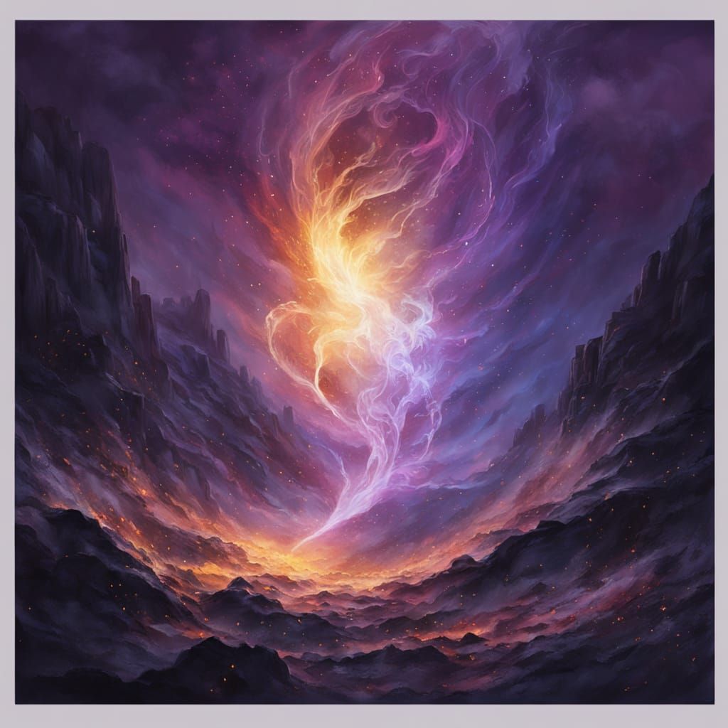 Nordic Mythological Concept Art: Cosmic Collision