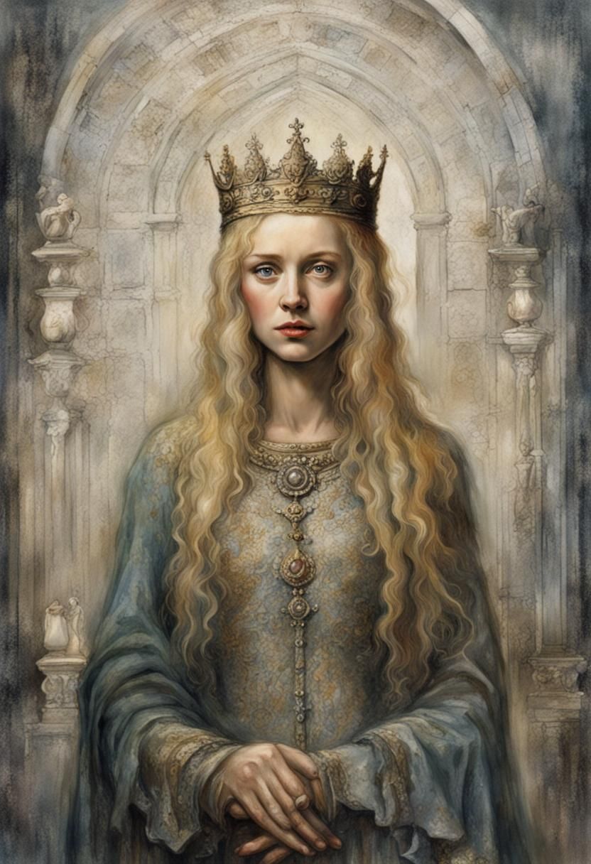 Intricate Portrait of Eleanor of Aquitaine