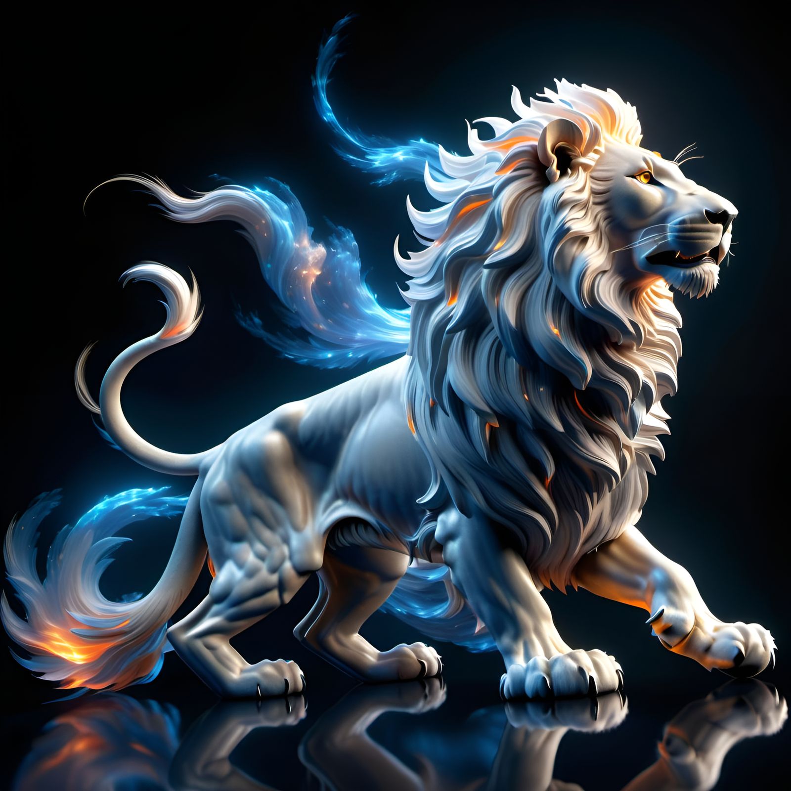 Ethereal Cloud Lion with Ferocious Core