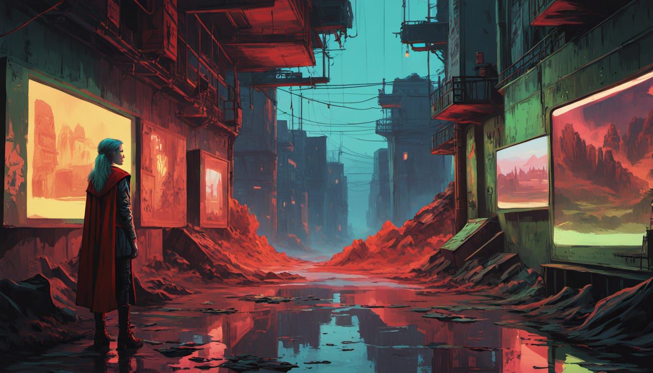 Ethereal 90s Fantasy Scene in Dreamlike Low-Res Photography