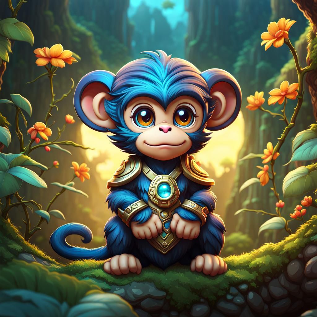 Chibi Monkey just chillin