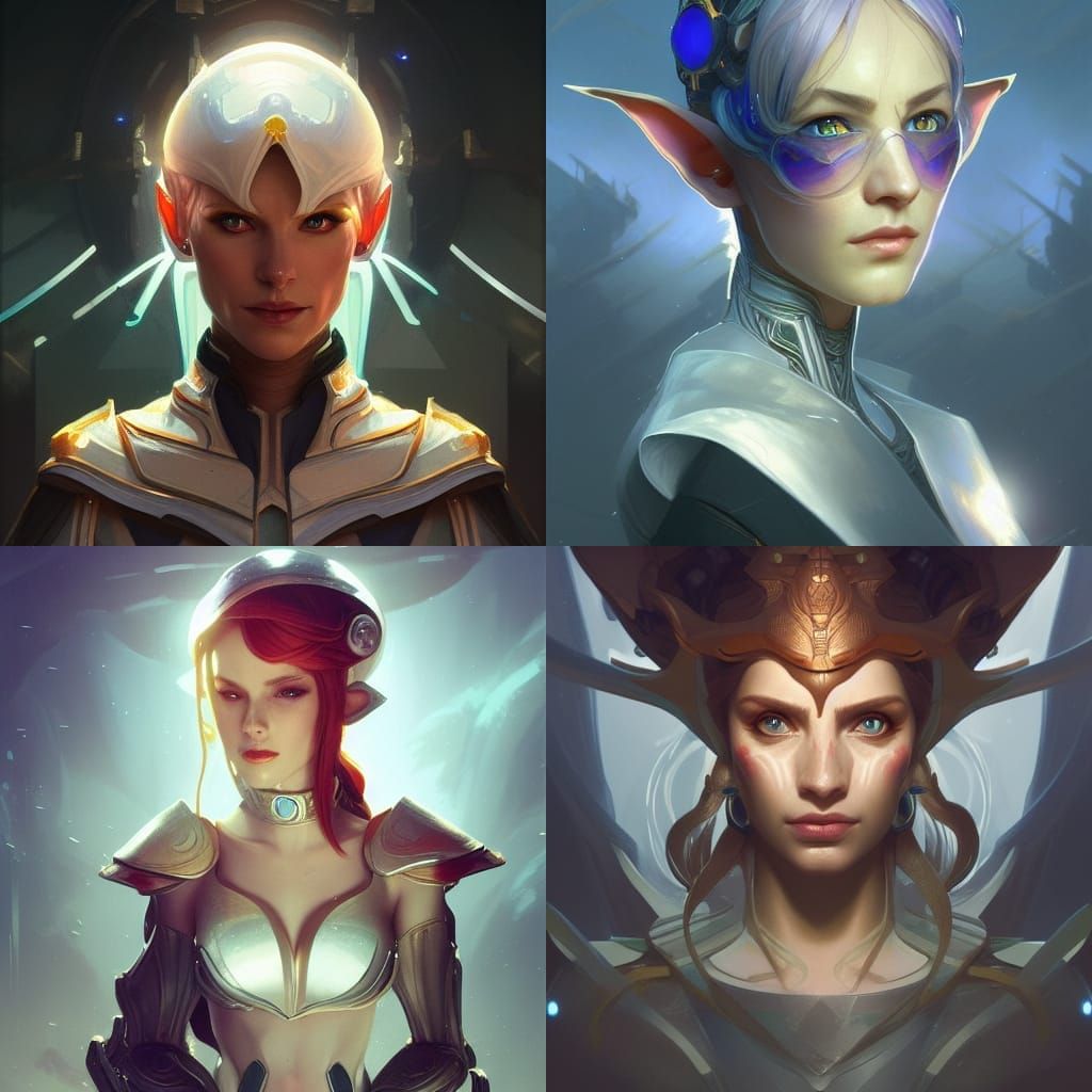 Elf Admiral: Solarpunk Sci-Fi Portrait