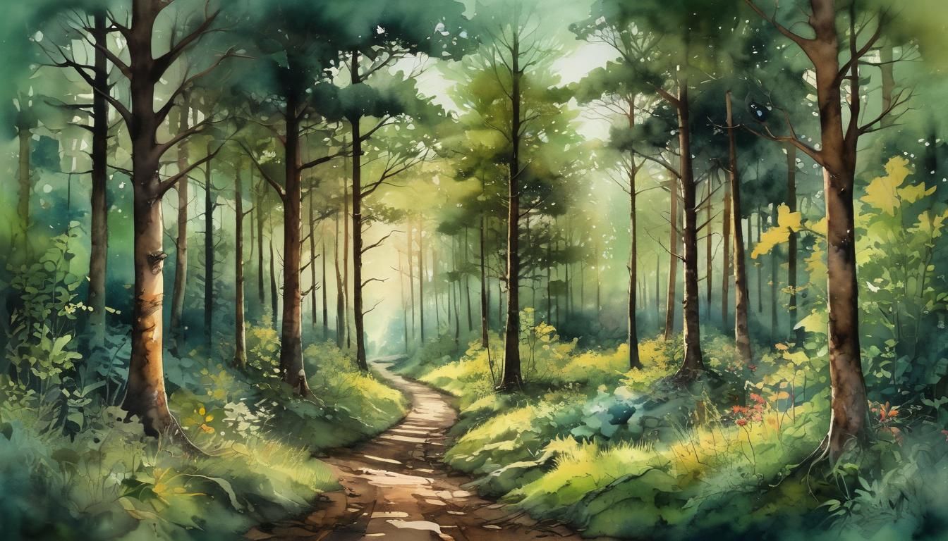 Summer Saturday Morning Along a Forest Path