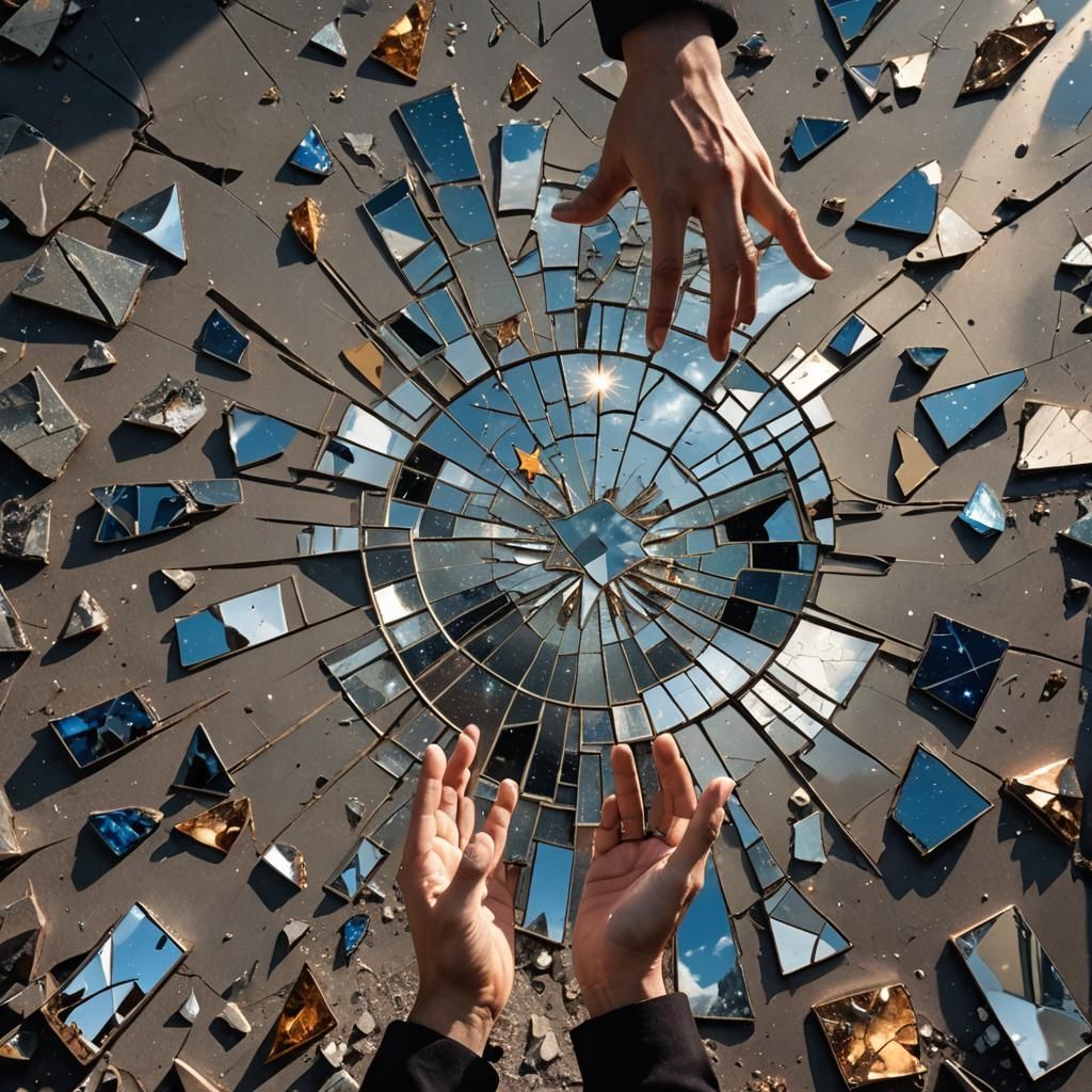 Cosmic Mirror Shards Reflecting the Universe