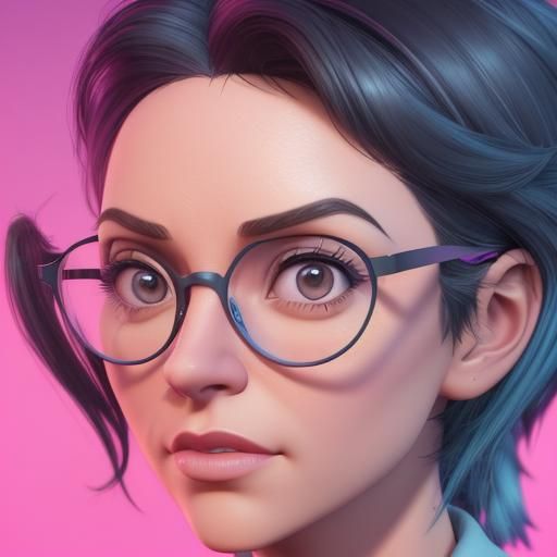 Eyeglasses in 3D Digital Art Style