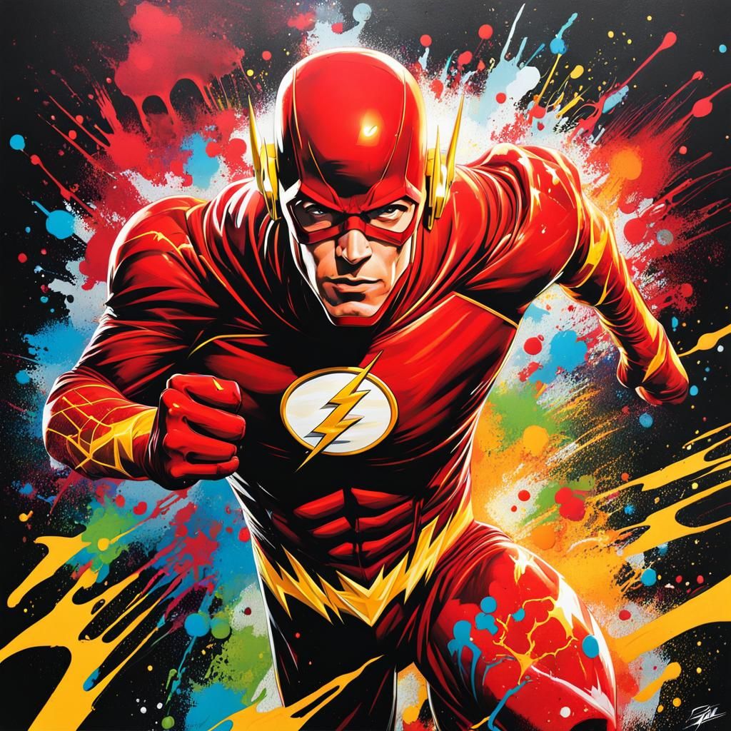 The Flash in Graffiti Art Style