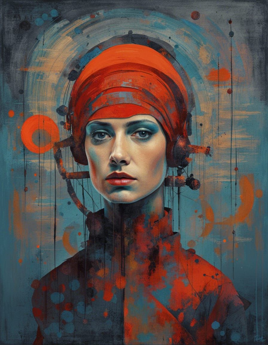 Haunting Hidden Face in Vector Art Style