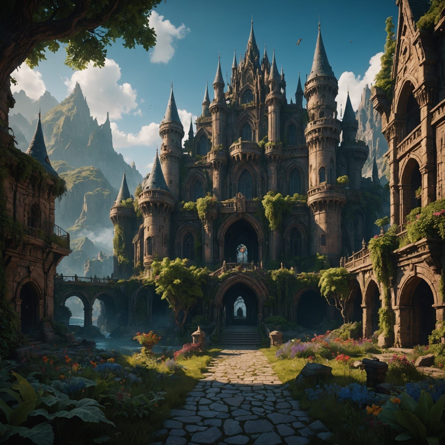 Fantastical Kingdom Concept Art in Deep Color