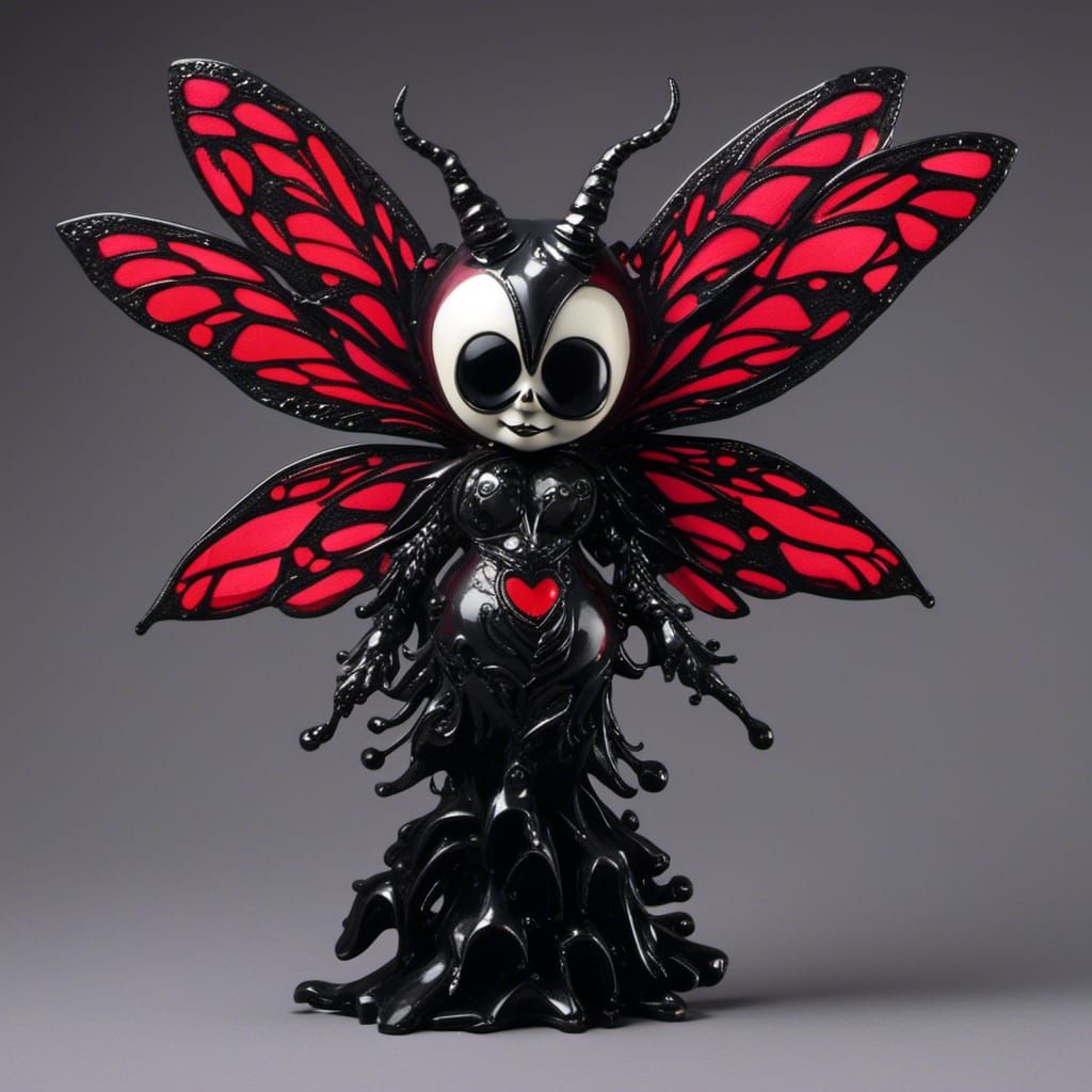 Eerie Fairy Doll with Roses in Dark Fantasy Style