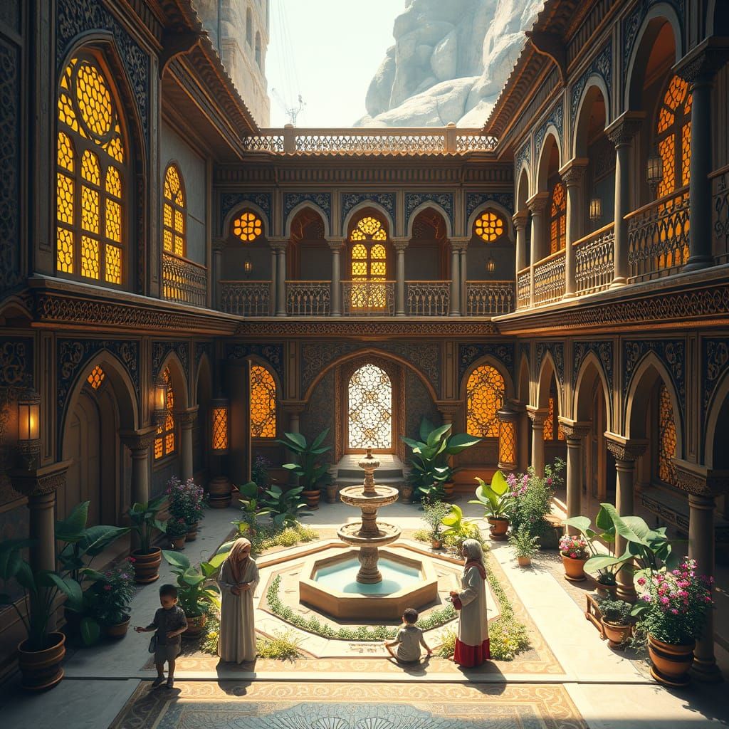Alien Oasis: Traditional Arab House Interior
