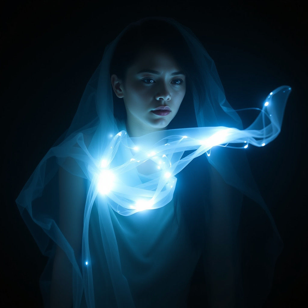 Radiant Woman Made of Light