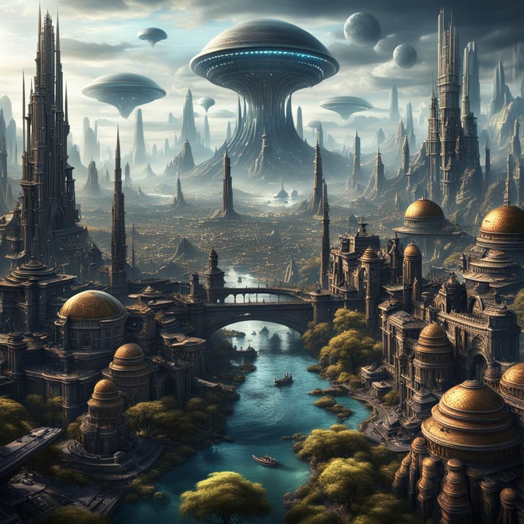 Spectacular Alien City Concept Art