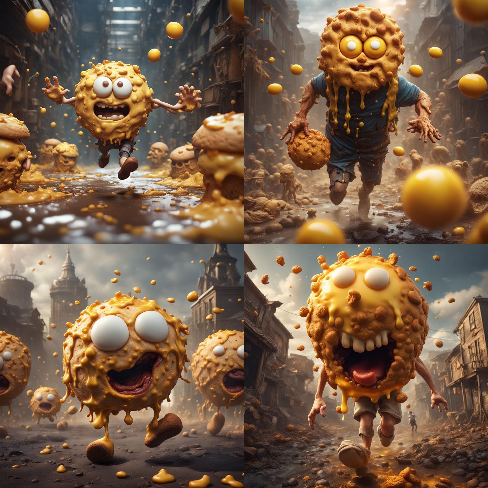 Surreal Biscuit Monster Causes Breakfast Panic