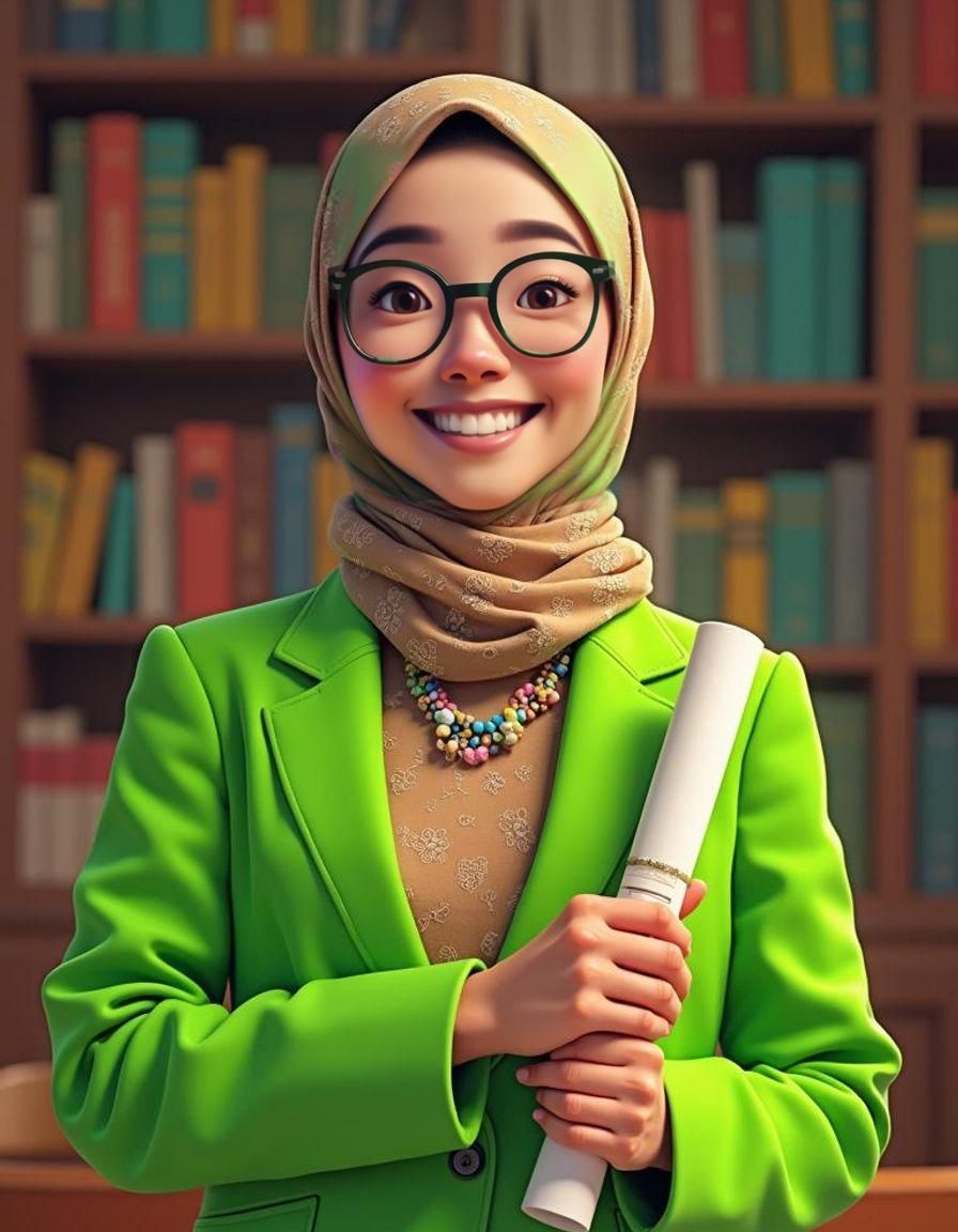 Korean Muslim Woman Celebrates Thesis in Pixar Style