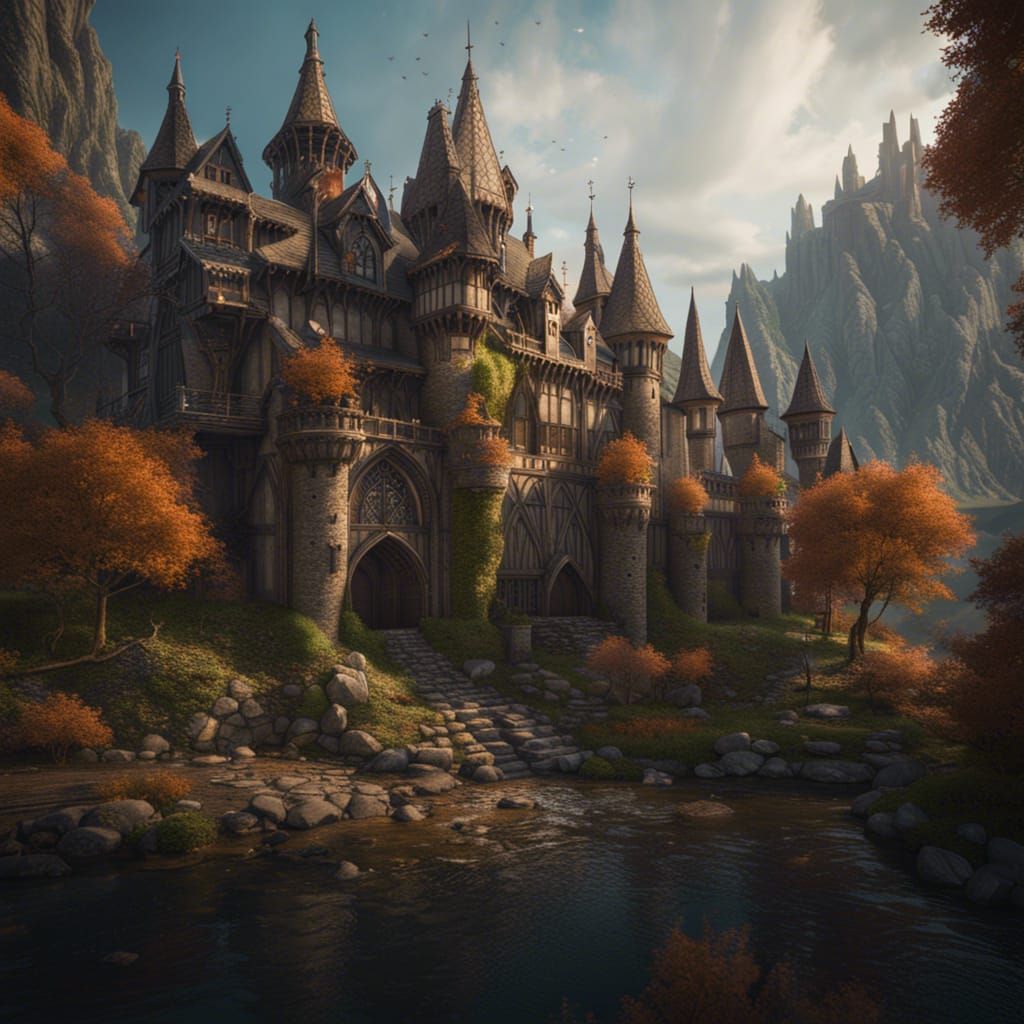 Medieval Beauty in Detailed Matte Painting