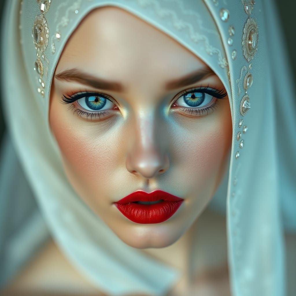 Ukrainian Alien Woman with Crystalline Details