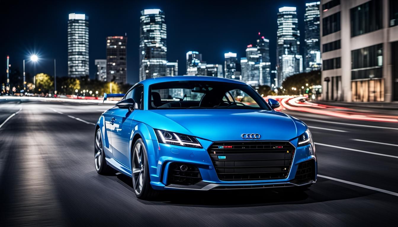 Audi TT on City Street in Hyperrealistic Photo