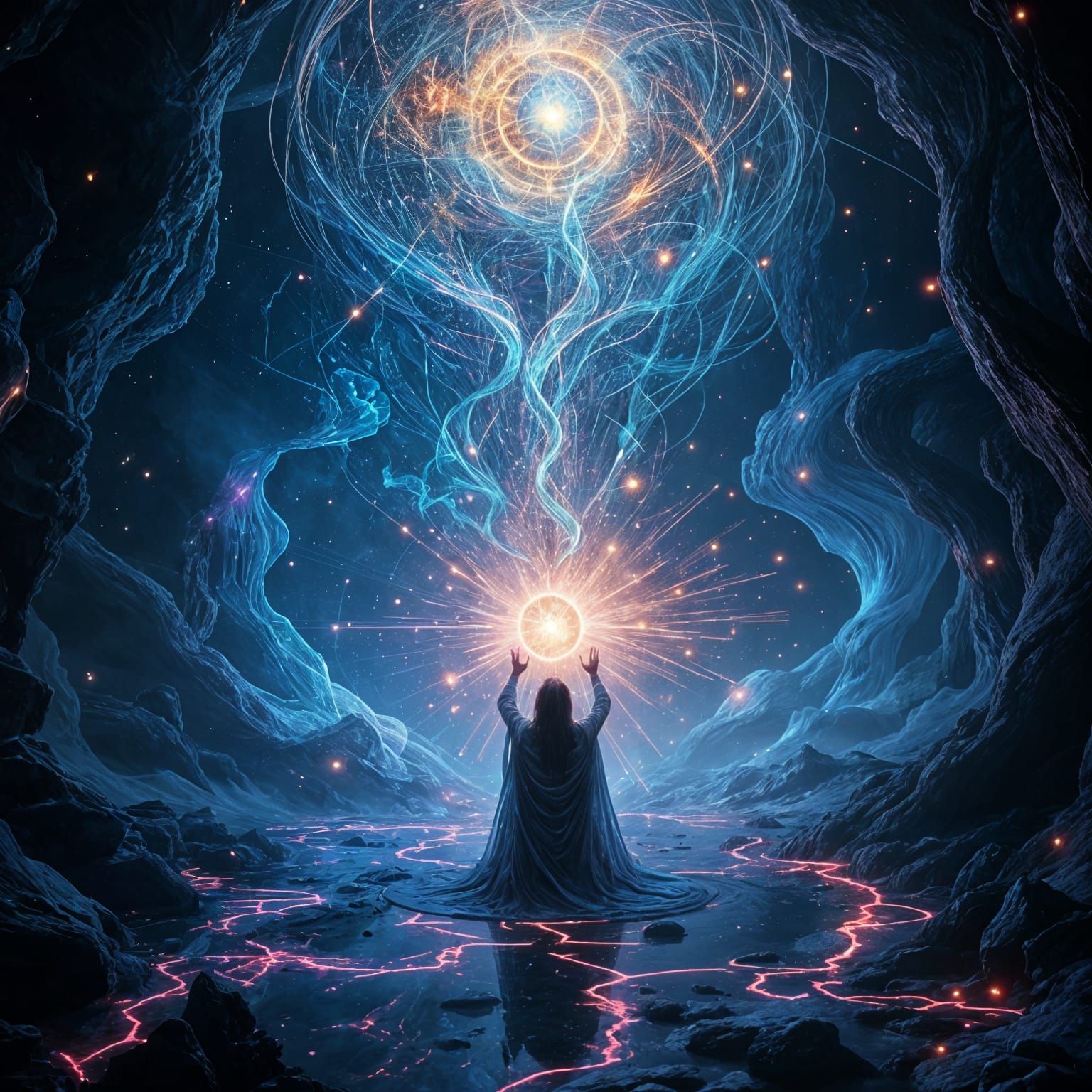 Time Tesseract Magic in Liminal Space