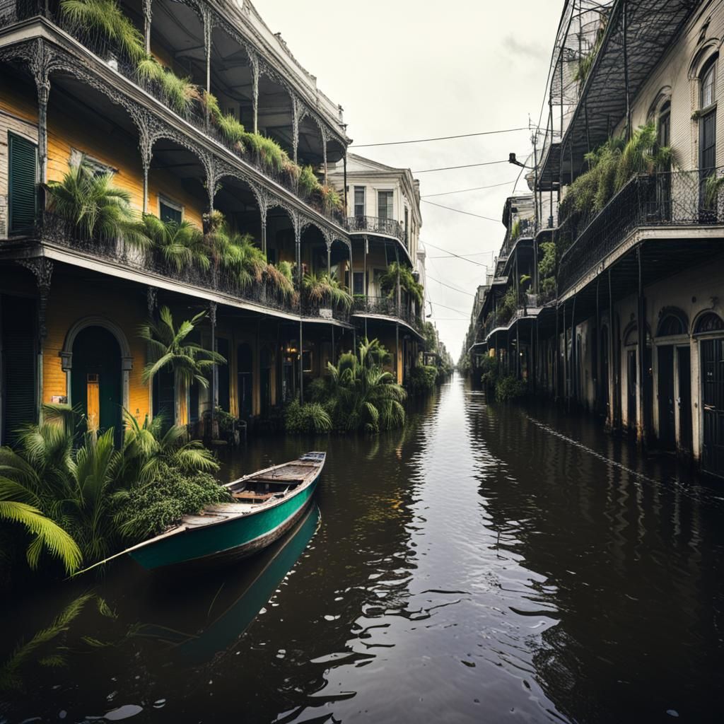 Dystopian New Orleans: Flooded Streets of Mardi Gras