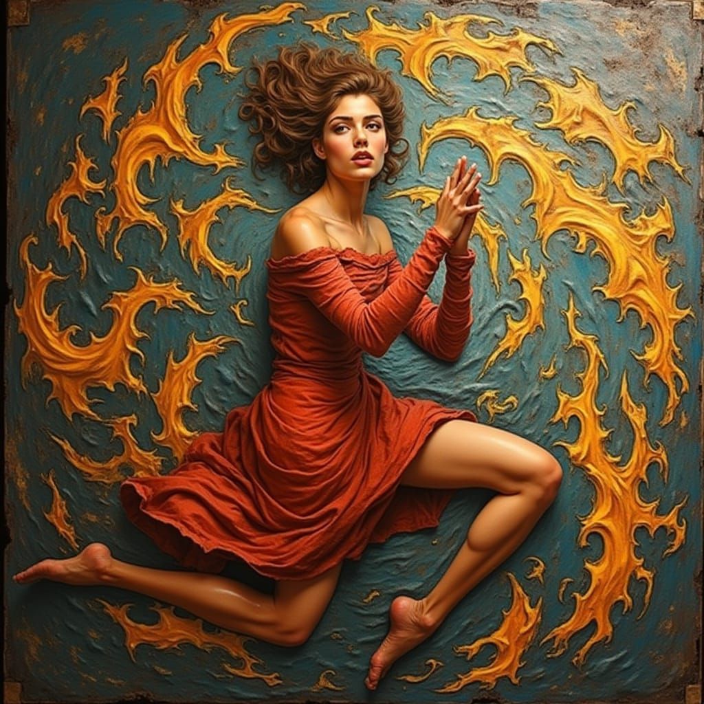 Dynamic Swirling Vortex Abstract Motion