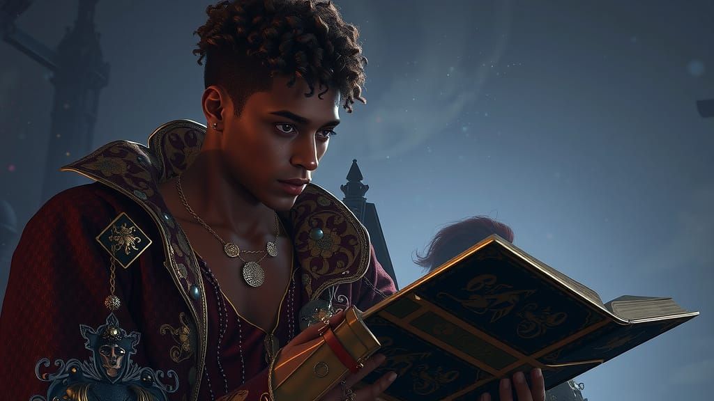 Luxurious Gentleman in Mystical, Baroque-Inspired Attire