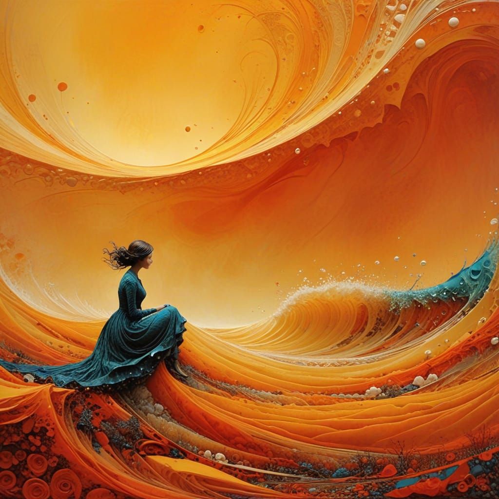 Abstract Fractal Wave Function Art