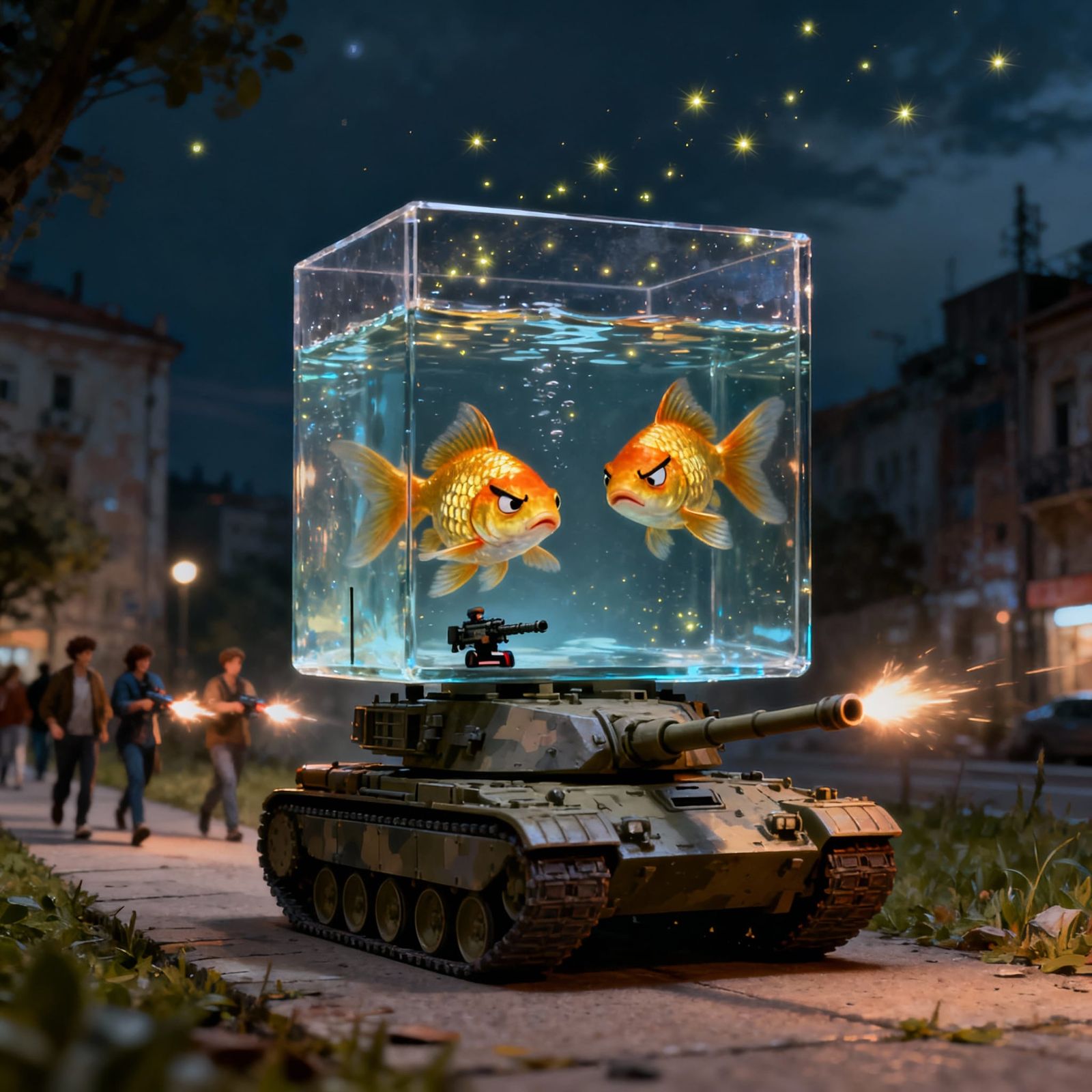 Goldfish RPG Characters in Tank Attack