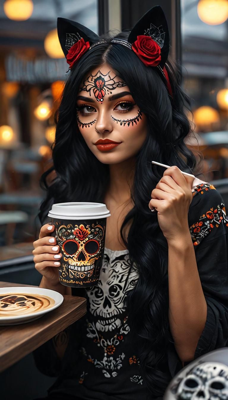 Café sabor calaverita de azúcar 💀