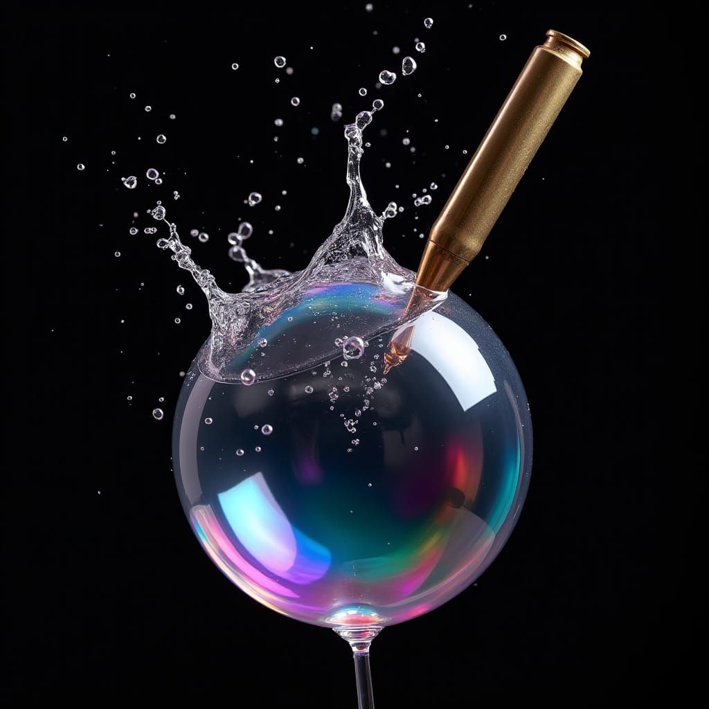 High-Speed Photography,  a bullet going through a water ball...