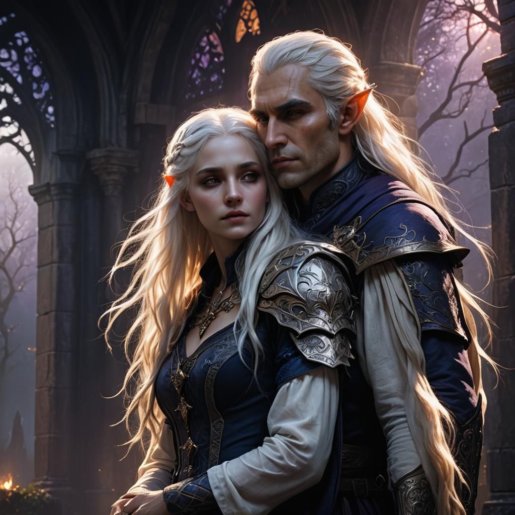 Captivating Gothic Fantasy Art of Elf and Woman