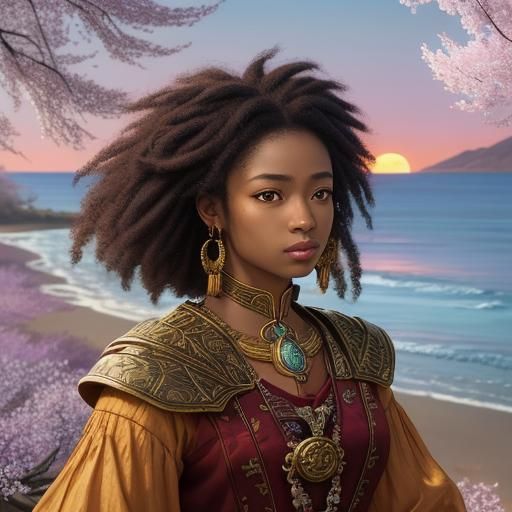 Princess vs Tiger: Dark Fantasy Oil Painting