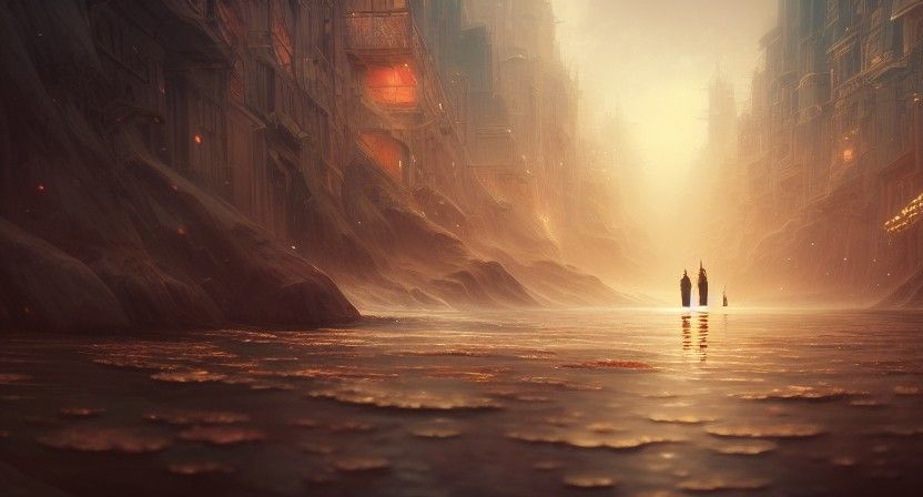 Elegant Anime Landscape Concept Art in WLOP Style
