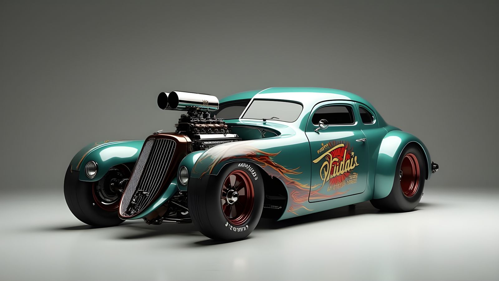 Retro-Futuristic 1951 Hudson Hornet Stock Car