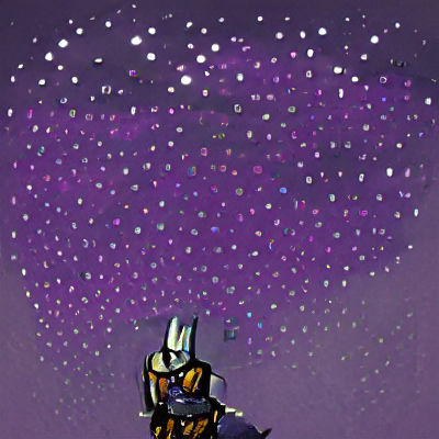 Warforged Celestial Warlock in Pixel Art Style