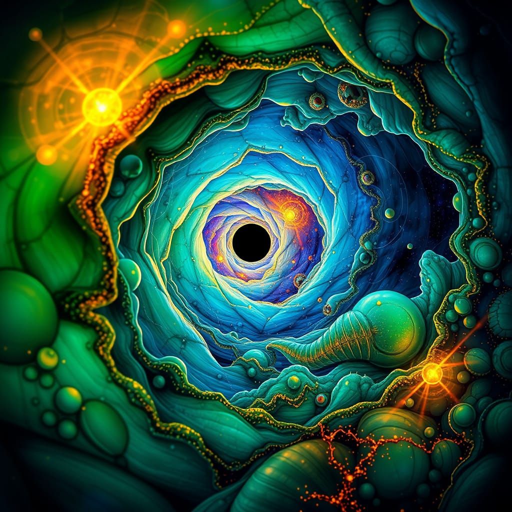 Stained Glass Alien Landscape in Digital Art