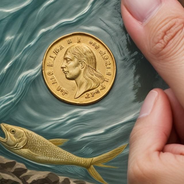 Golden Coin Retrieved from Fish near Galilee