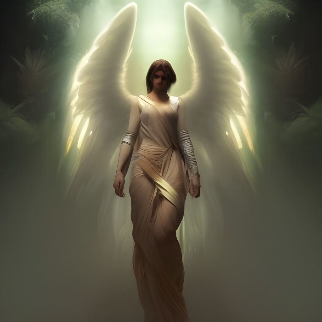 Angel at Pool of Siloam: Hyperdetailed Concept Art