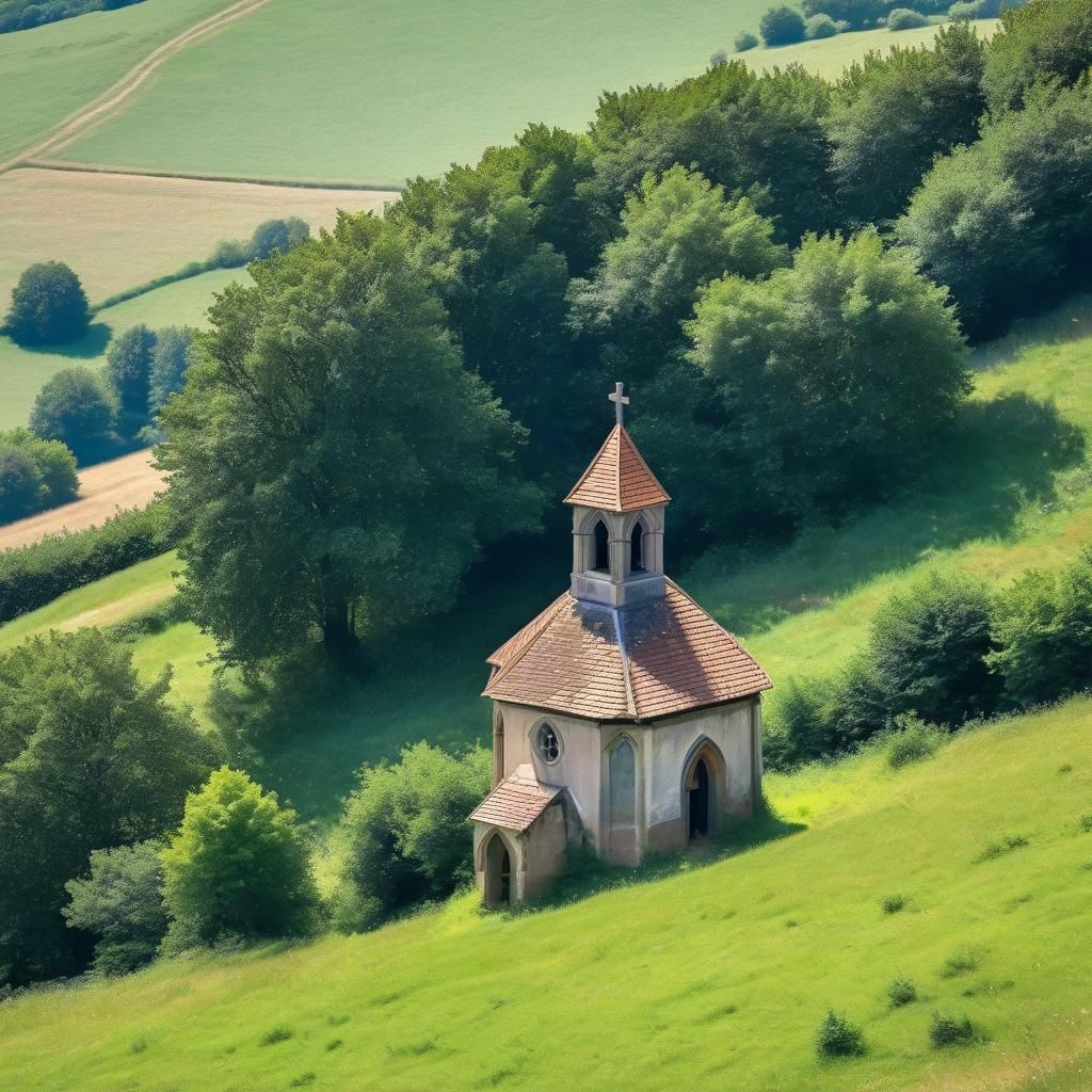 Abandoned Medieval Chapel on a Hill