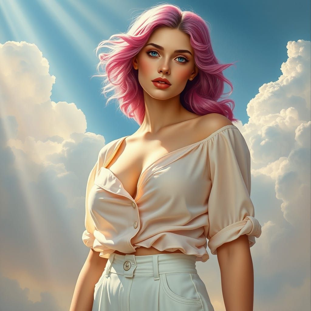 Classical Beauty in Pastel Hues, Inspired by Pre-Raphaelite...