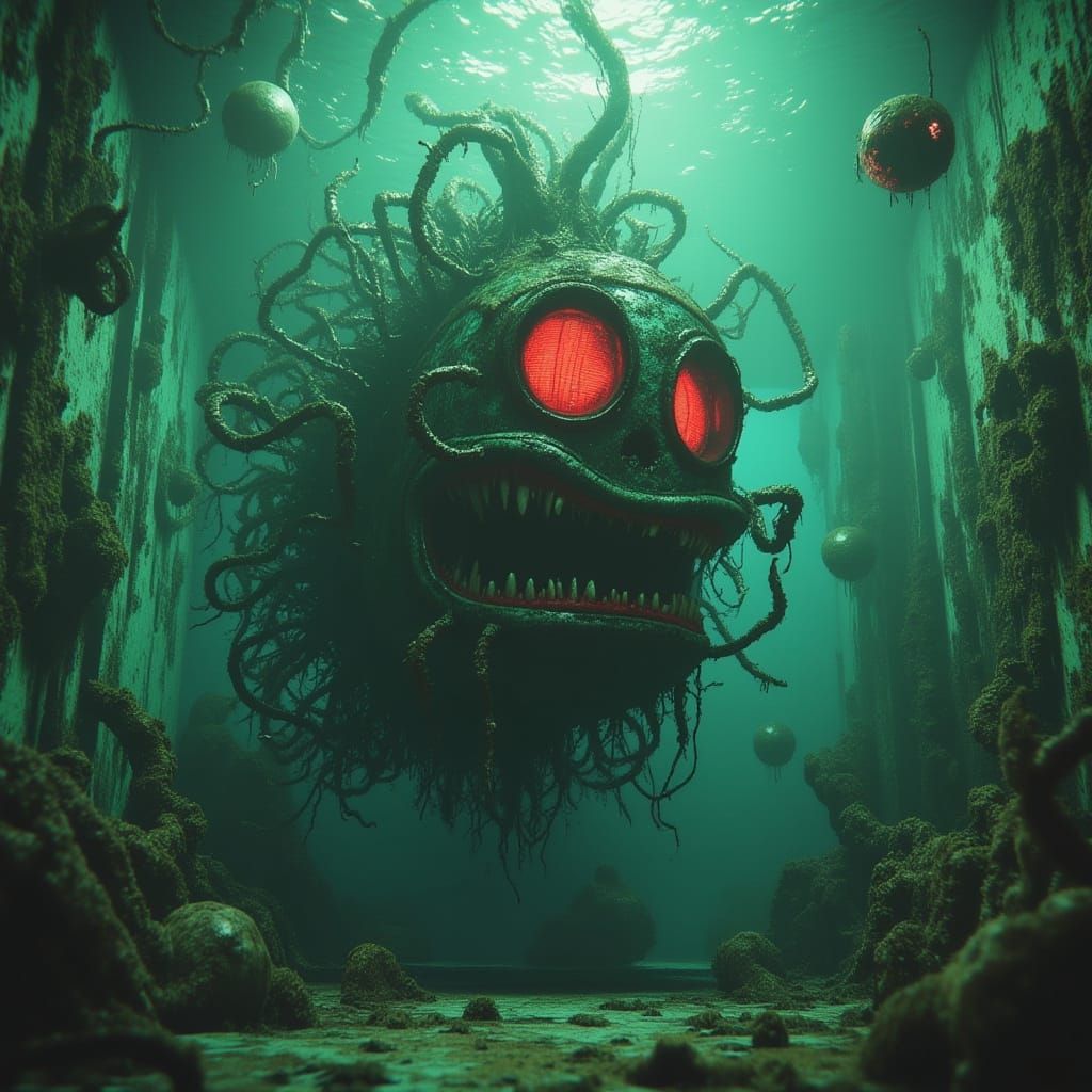 Creepy Mermaid Animatronic in Abandoned Theme Park