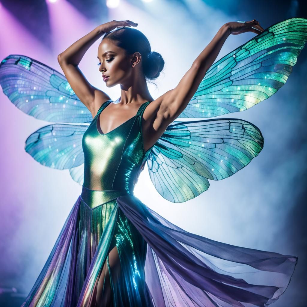 Dragonfly Wing Dancer Shimmers Onstage