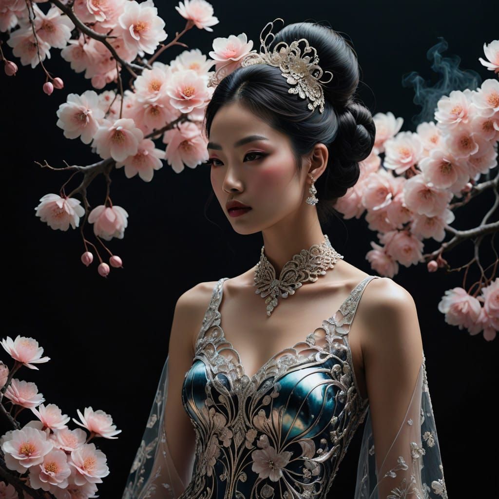 Oriental Goddess Radiates Ethereal Light